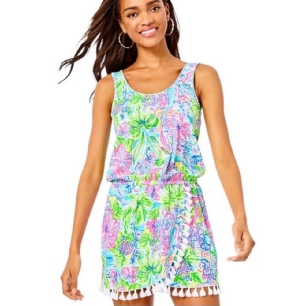 LILLY PULITZER: Jarrett Romper; Multi Lilly Loves Hawaii, XS